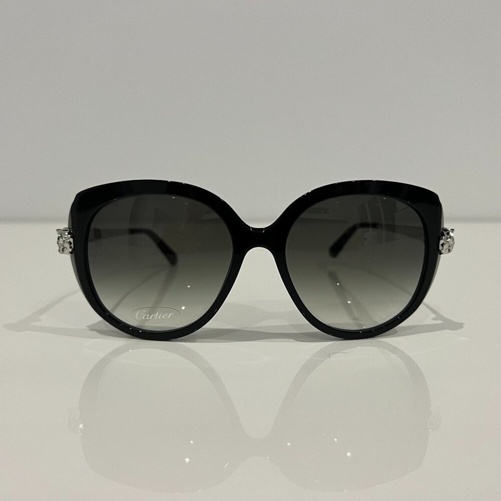 CARTIER BLACK PANTHER SUNGLASSES NEW - Picture 3 of 16
